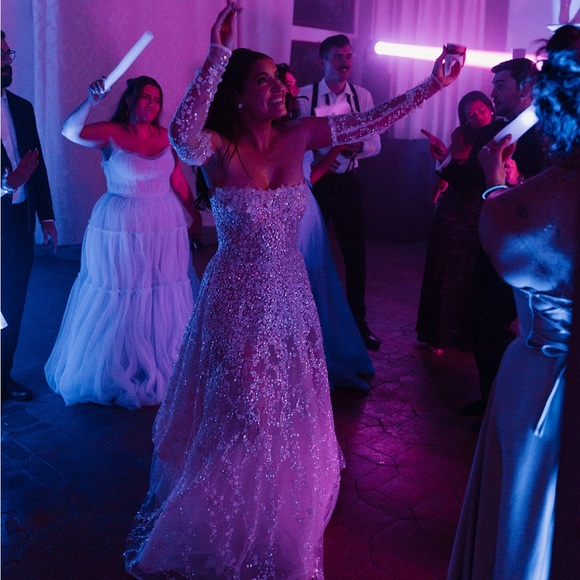 Milla Nova Coco Bridal Gown Nude Size 8 - Picture 3 of 11